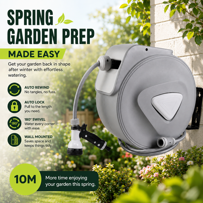 TasmanLush™ Retractable Garden Hose Reel
