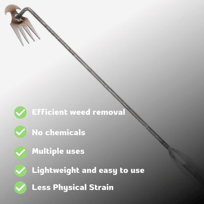 TasmanLush™ Stainless Steel Weed Remover Rake